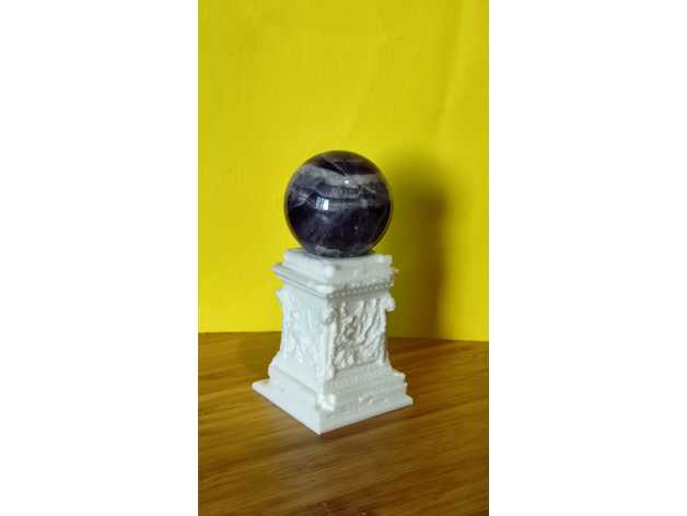 roman plinth orb sphere base nouvilas 3D print model - Mito3D