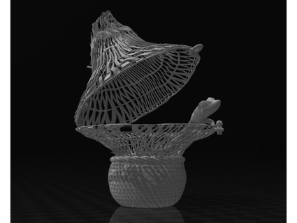 boba fett's hallucinogenic lizard weaved basket zatamite 3d print model - Mito3D