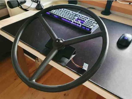 1080 pc steering wheel nischu 3d print model - Mito3D