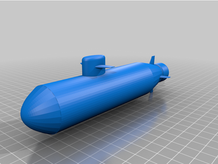 simple submarine otterman88 3d print model - Mito3D