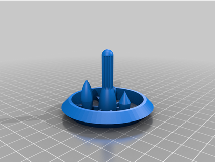 spinning top - 1min spinning time - easy print supports nick groot  3d print model - Mito3D