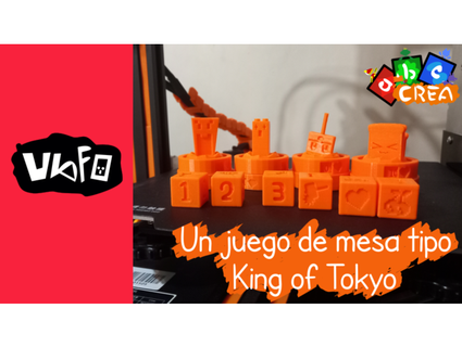 unfo boardgame based king tokyo abccrea 3d print model - Mito3D