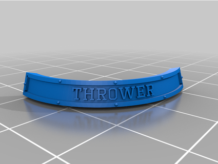 bloodbowl nameplate thrower mr zay 3d print model - Mito3D