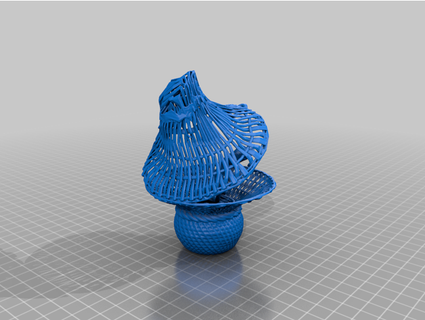 hallucinogenic lizard weaved basket - boba fett zatamite 3d print model - Mito3D