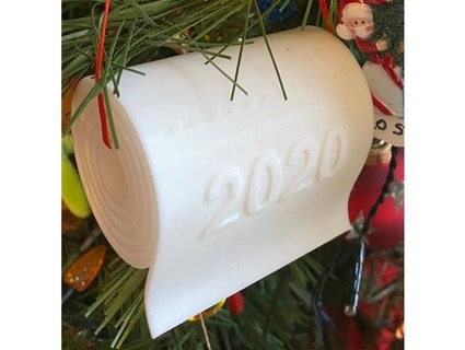 Toilette rollen Ornament 2020 2021 peter metcalfe 3d print model - Mito3D