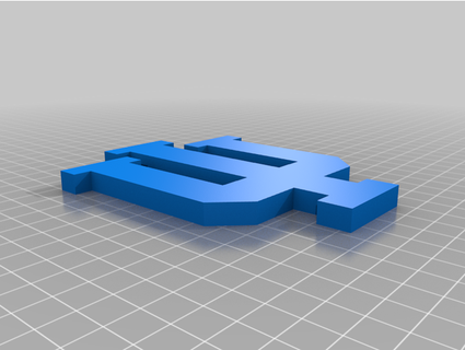 Indiana Università logo 3dslabster 3d print model - Mito3D