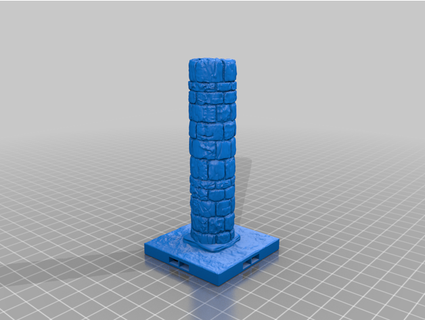 dungeon stone round pillars mdarque 3d print model - Mito3D