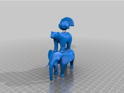 animal stack sculpture drakeleder 3d print model - Mito3D