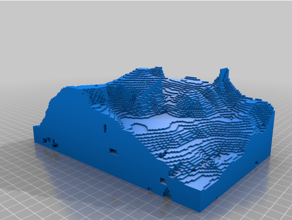 minecraft mountain ghostbalone 3d print model - Mito3D
