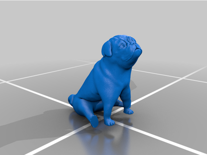 pug sculpture deluxemc 3d print model - Mito3D