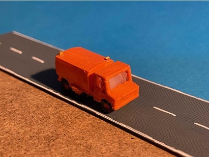 street cleaning vehicle z-scale bonnerbiber 3d print model - Mito3D