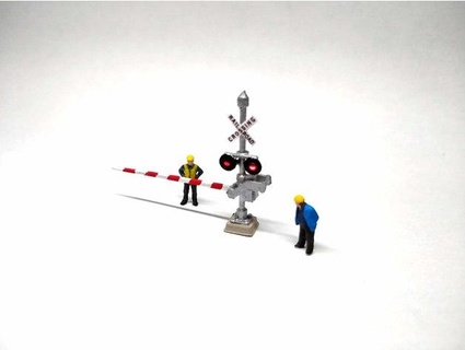 n scale lighted railroad crossing signs ajkochev 3d print model - Mito3D