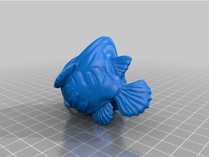 fish head girl joebrendmoen 3d print model - Mito3D