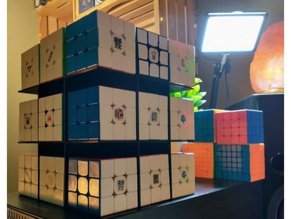 stackable 3x3 rubik's cube organizer sillyturdle 3d print model - Mito3D
