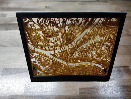 pittsburgh streets frame eddiehartman 3d print model - Mito3D