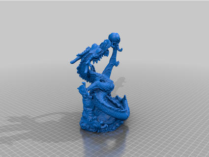 Dragão pérola plano base 75merccomet 3d print model - Mito3D