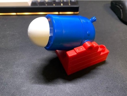 Lego duplo palla cannone proiettile vikeis 3d print model - Mito3D