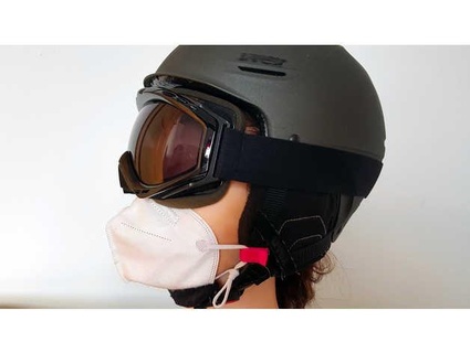porta maschera casco sci più puro 3d print model - Mito3D
