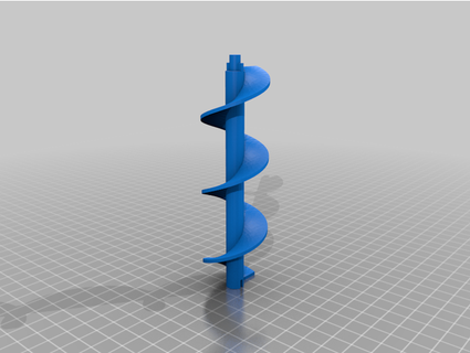 sectional coclea archimede's screw valmake 3d print model - Mito3D