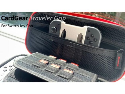 joy-con compact travel grip 3d printed cardgear games holder 3dadventure 3d print model - Mito3D