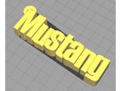 mustang porte clés lekazush 3d print model - Mito3D