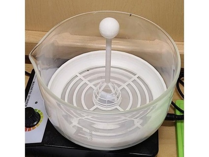 150mm crystalizing dish magnetic stirrer cover biscuitless 3d print model - Mito3D