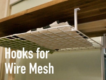 hooks hanging wire mesh desk aragi 3d print model - Mito3D