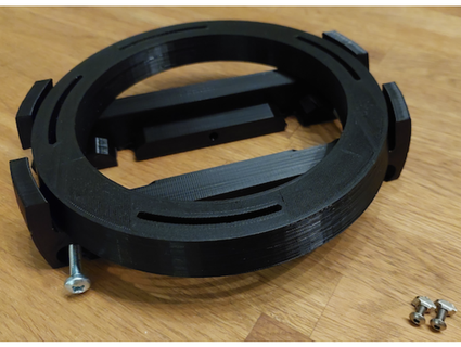 parametrisch Geländer Adapter montieren öffnen Astro Tracker chris schmidt 3d print model - Mito3D