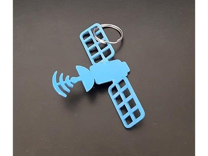 satellite keychain manugogli 3d print model - Mito3D