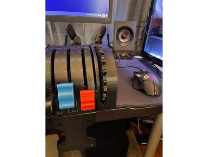 logitech saitek trim wheel flight throttle quadrant gutbomb 3d print model - Mito3D