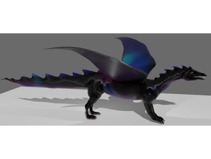 noir dragon tantinefa 3d print model - Mito3D