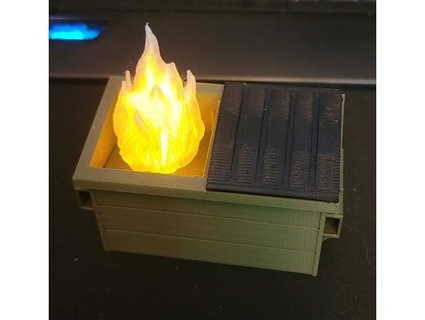 contenedor basura fuego batería bandeja Critterninja 3d print model - Mito3D
