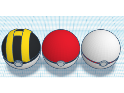 pokemon balls diamond wolf268 3d print model - Mito3D