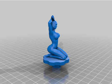 kneeling girl extruder knob dirtyanonymity 3d print model - Mito3D