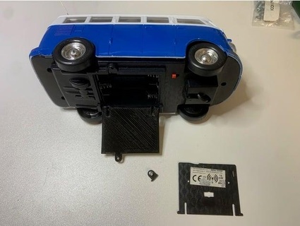 batteria coperchio rc volkswagen samba 1962 blu bianca dh1tw 3d print model - Mito3D