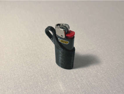 bic mini lighter keychain k1000r 3d print model - Mito3D