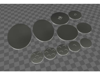 circular bases epic armageddon wargamesprinted 3d print model - Mito3D