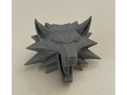 witcher medallion 2007 version 45 degrees stand aliday 3d print model - Mito3D