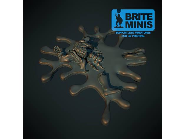 bloody mess 28mm supportless fdm friendly briteminis 3D print model - Mito3D