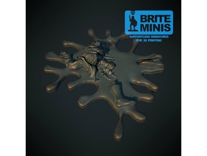 bloody mess 28mm supportless fdm friendly briteminis 3d print model - Mito3D