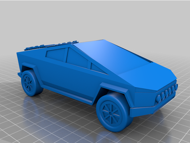 tesla cibertruck Bigote hombre C ª 3D print model - Mito3D