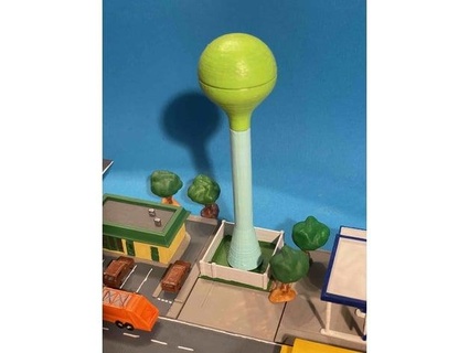 water tower 3 - us z-scale bonnerbiber 3d print model - Mito3D