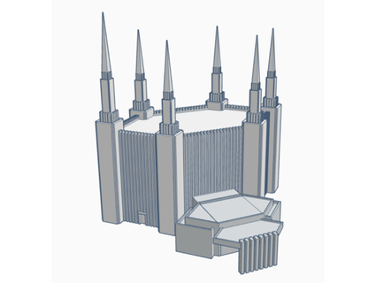 Washington dc tapınak şakak mabet jenscolt 3d print model - Mito3D