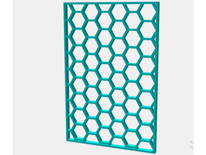 Reja hexagonal folgado 3d print model - Mito3D