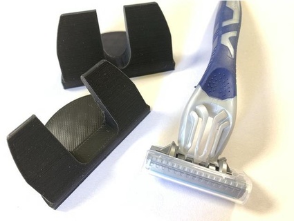 schnell drucken Badezimmer Rasieren Rasierer Halter Unterstützung tötlich 3d print model - Mito3D