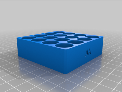 16x aa batería organizador damatunes 3d print model - Mito3D