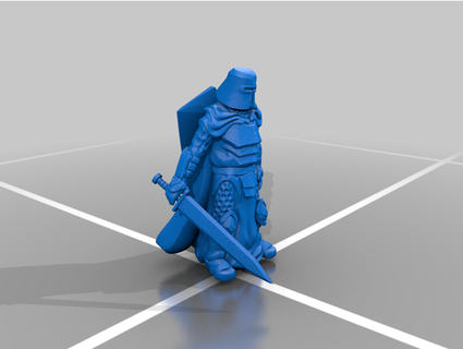 knight w sword shieldback forsakenowl 3d print model - Mito3D