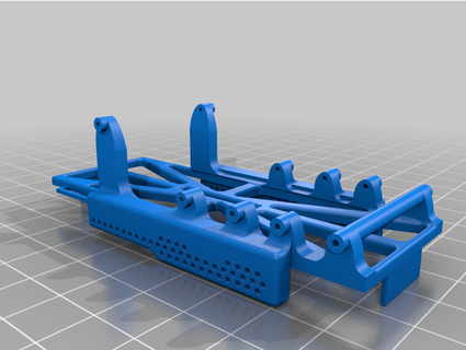 scx24 rear battery tray adjustable shock mount christianlowed 3d print model - Mito3D