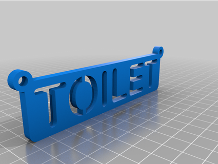 neu gemischt Toilette Zeichen Montage Ohr Ronsch 3d print model - Mito3D