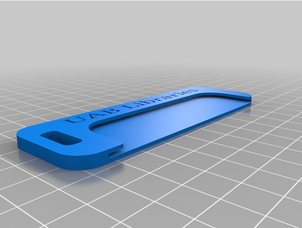 uab libraries swipeable badge holder graveyardkat 3d print model - Mito3D